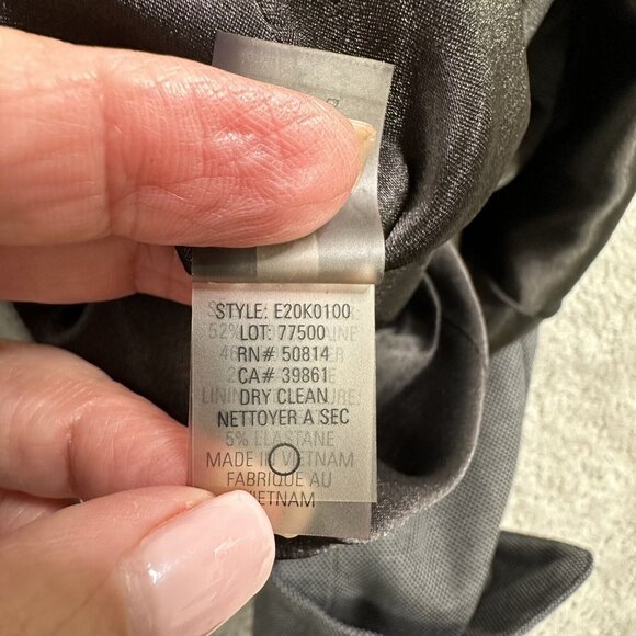 Elie Tahari Women's Pant Suit Jacket Wool Blend 4 Snap Cuff Sleeve Size 4 Gray - Picture 9 of 10